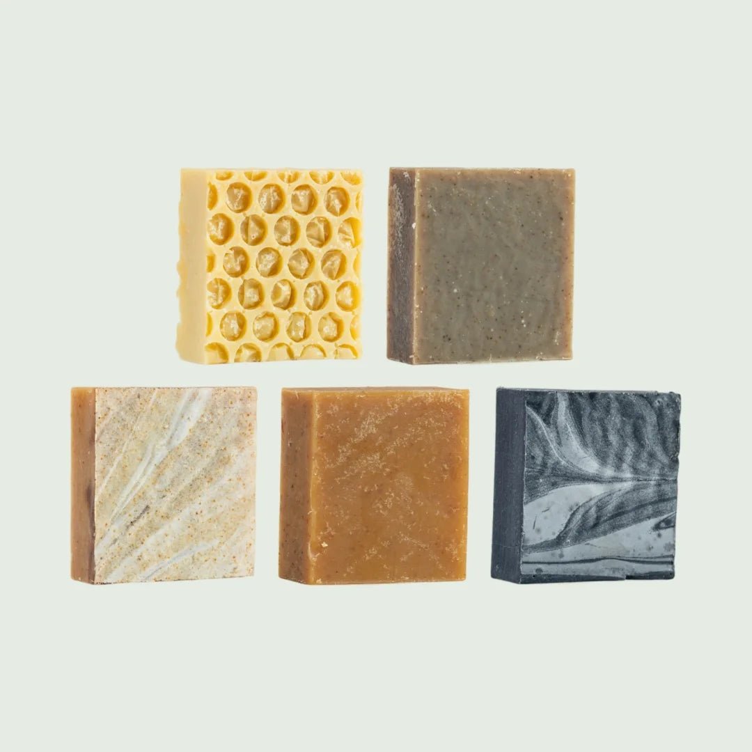 Five Artisan Botanical Soaps Gift Box