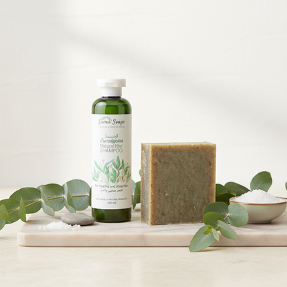 Eucalyptus Hair &amp; Body Gift Box with Shampoo &amp; 3 Soap Bars