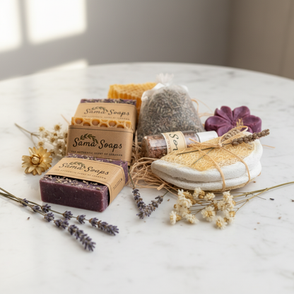 Lavender &amp; Honey Gift Box Body Soap Set